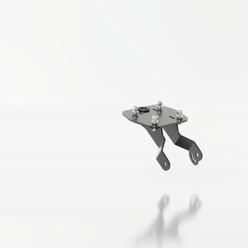 Βάση πινακίδας κυκλοφορίας με φωτισμό Highsider Akron RS PRO Yamaha R125, YZF-R125 μαύρη