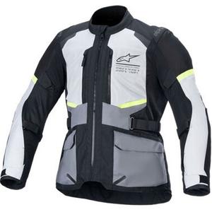 Μπουφάν μοτοσικλέτας Alpinestars Andes Air Drystar ανοιχτό γκρι-σκούρο γκρι-μαύρο-φλουορ κίτρινο