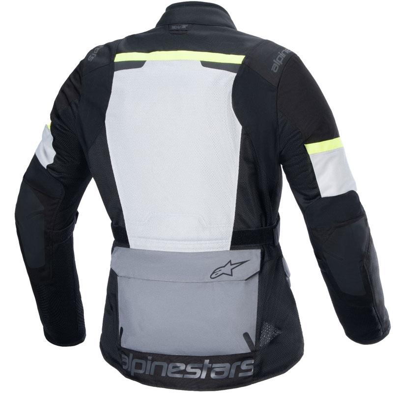Μπουφάν μοτοσικλέτας Alpinestars Andes Air Drystar ανοιχτό γκρι-σκούρο γκρι-μαύρο-φλουορ κίτρινο