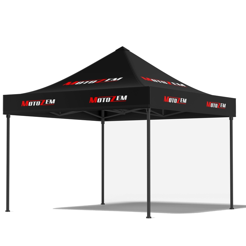 Σκηνή αγώνων MotoZem Line χωρίς πλαϊνά τοιχώματα, μαύρη