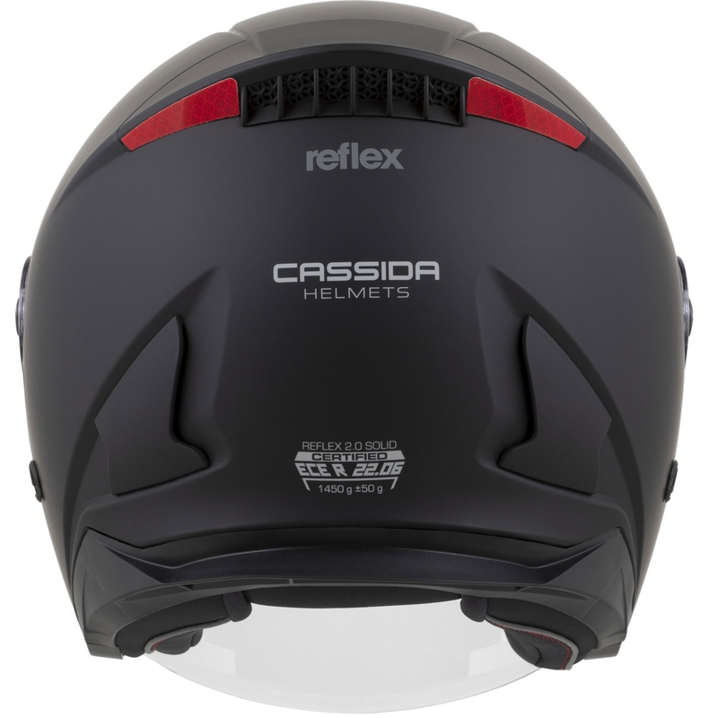 Κράνος μοτοσικλέτας Cassida Reflex 2.0 Solid Open Face Ματ Μαύρο-Σκούρο Γκρι