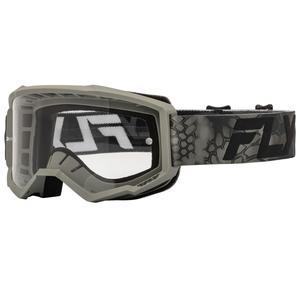 Γυαλιά motocross Fly Racing Focus γκρι-μαύρα με διαφανές πλεξιγκλάς