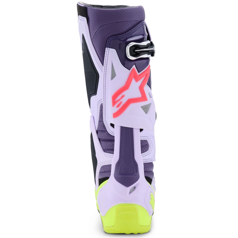 Μπότες Μοτοσικλέτας Alpinestars Tech 10 Supervented Μωβ-Φθορίζον Κίτρινο-Ροζ