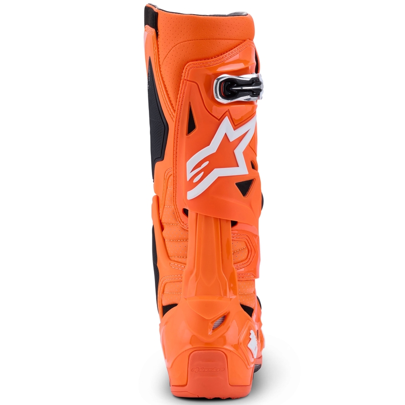 Μπότες μοτοσικλέτας Alpinestars Tech 10 Supervented fluorescent πορτοκαλί-μαύρο-λευκό