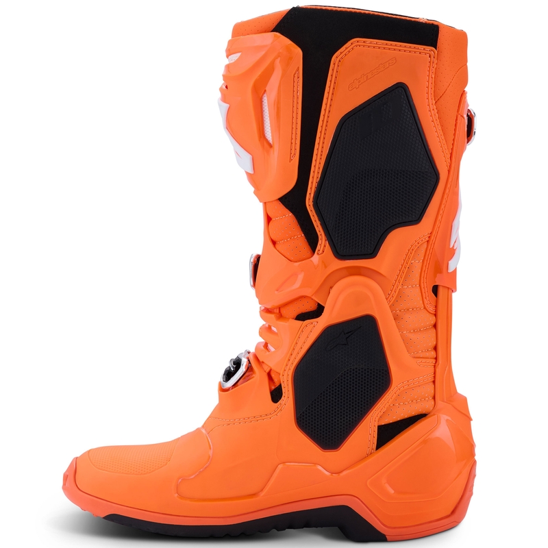 Μπότες μοτοσικλέτας Alpinestars Tech 10 Supervented fluorescent πορτοκαλί-μαύρο-λευκό