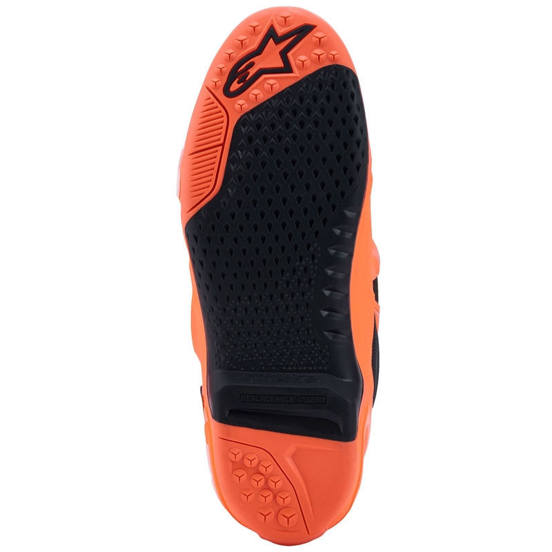 Μπότες μοτοσικλέτας Alpinestars Tech 10 Supervented fluorescent πορτοκαλί-μαύρο-λευκό