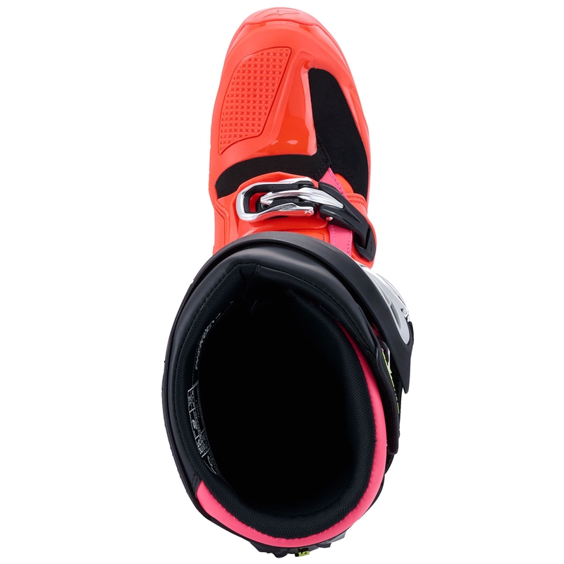 Μπότες μοτοσικλέτας Alpinestars Tech 7 μαύρες-φλουορ κόκκινο-φλουορ ροζ