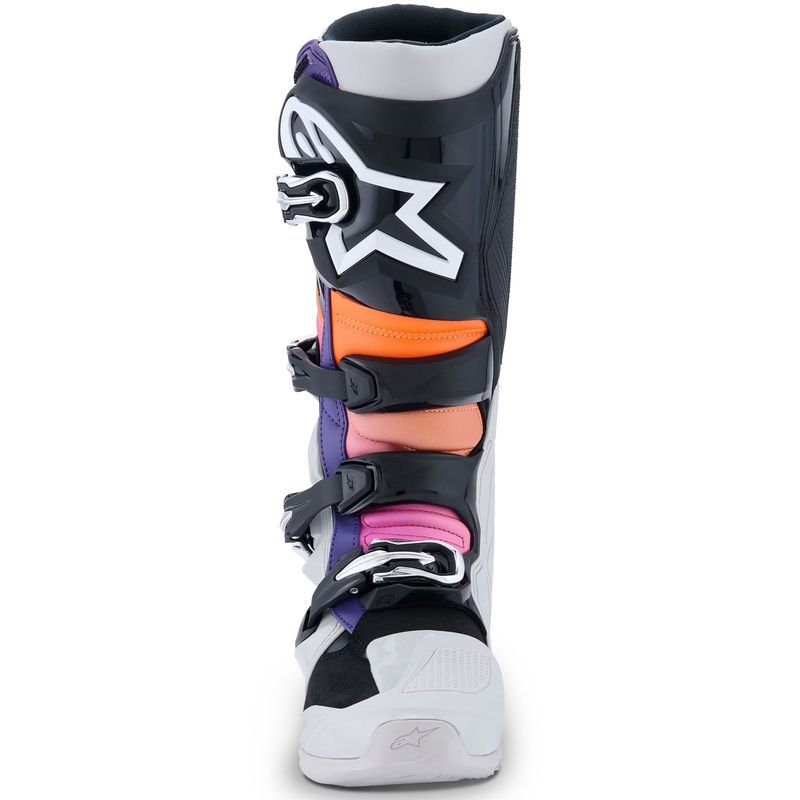 Μπότες μοτοσικλέτας Alpinestars Tech 7 μαύρο-ανοιχτό γκρι-φλουό πορτοκαλί-ντεγκραντέ