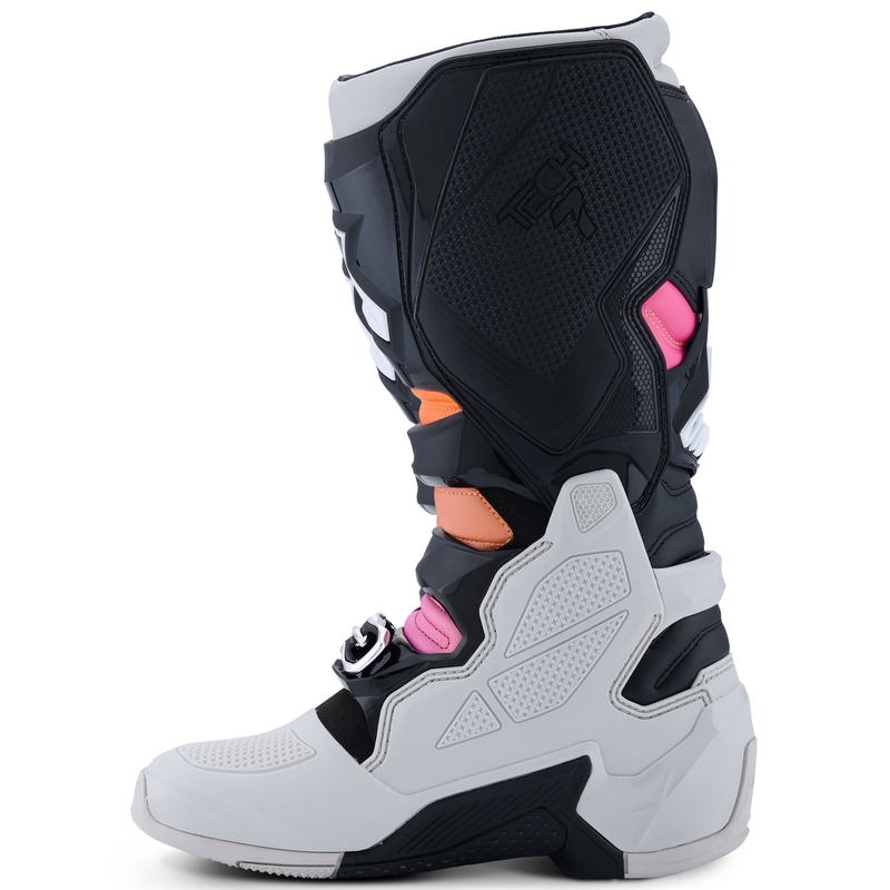 Μπότες μοτοσικλέτας Alpinestars Tech 7 μαύρο-ανοιχτό γκρι-φλουό πορτοκαλί-ντεγκραντέ