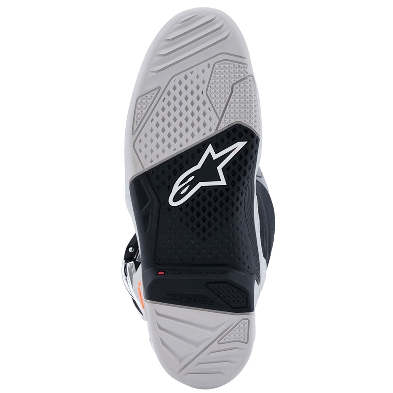 Μπότες μοτοσικλέτας Alpinestars Tech 7 μαύρο-ανοιχτό γκρι-φλουό πορτοκαλί-ντεγκραντέ