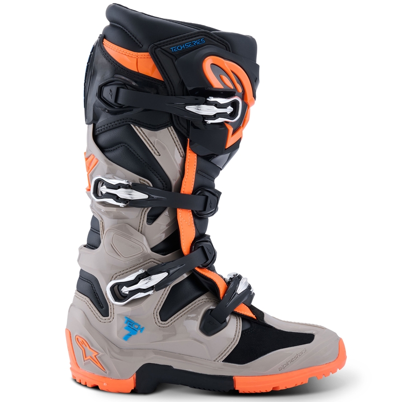 Μπότες Μοτοσικλέτας Alpinestars Tech 7 Enduro Μαύρες-Σκούρο Γκρι-Φλουοροκίτρινες