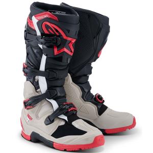Μπότες Μοτοσικλέτας Alpinestars Tech 7 Enduro Μαύρες-Ανοιχτό Γκρι-Κόκκινες