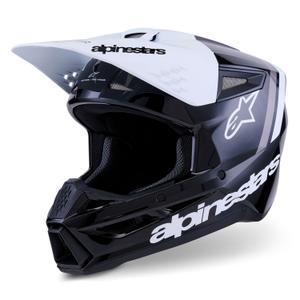 Κράνος motocross Alpinestars S-M3 Radium μαύρο-άσπρο-γκρι