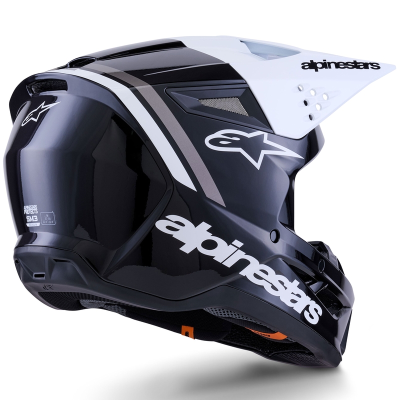 Κράνος motocross Alpinestars S-M3 Radium μαύρο-άσπρο-γκρι
