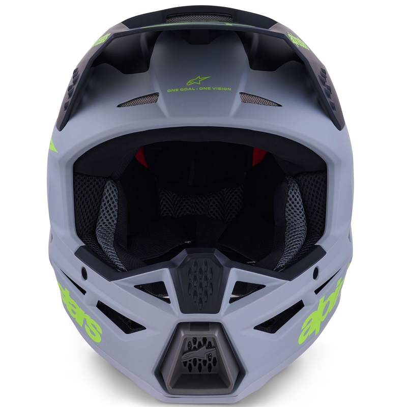 Κράνος motocross Alpinestars S-M3 Radium ματ γκρι-φθορίζον κίτρινο-μαύρο