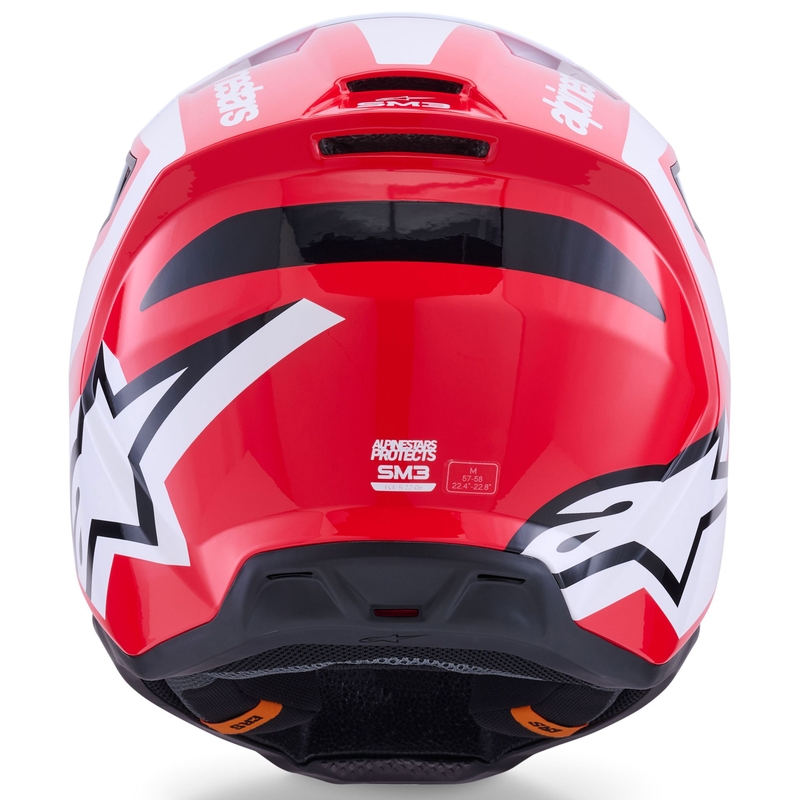 Κράνος motocross Alpinestars S-M3 Heat κόκκινο-άσπρο-μαύρο