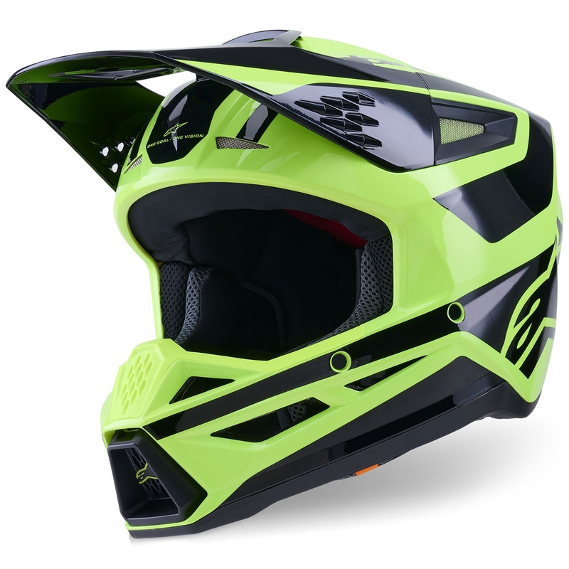 Κράνος motocross Alpinestars S-M3 Heat fluorescent κίτρινο-μαύρο