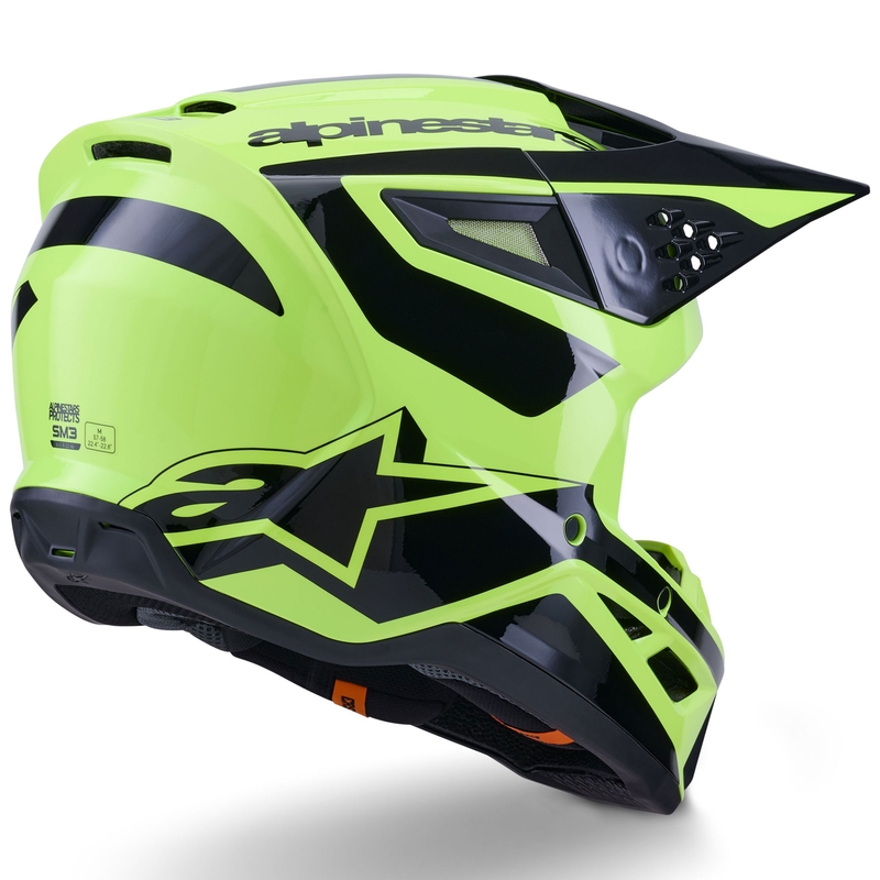 Κράνος motocross Alpinestars S-M3 Heat fluorescent κίτρινο-μαύρο