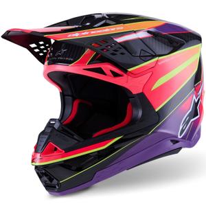 Κράνος Alpinestars Supertech S-M10 Era Motocross Ροζ-Μωβ-Φθορίζον Κίτρινο