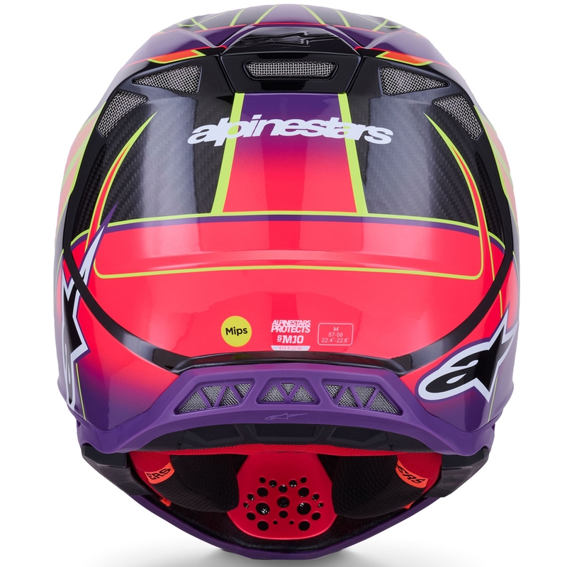 Κράνος Alpinestars Supertech S-M10 Era Motocross Ροζ-Μωβ-Φθορίζον Κίτρινο