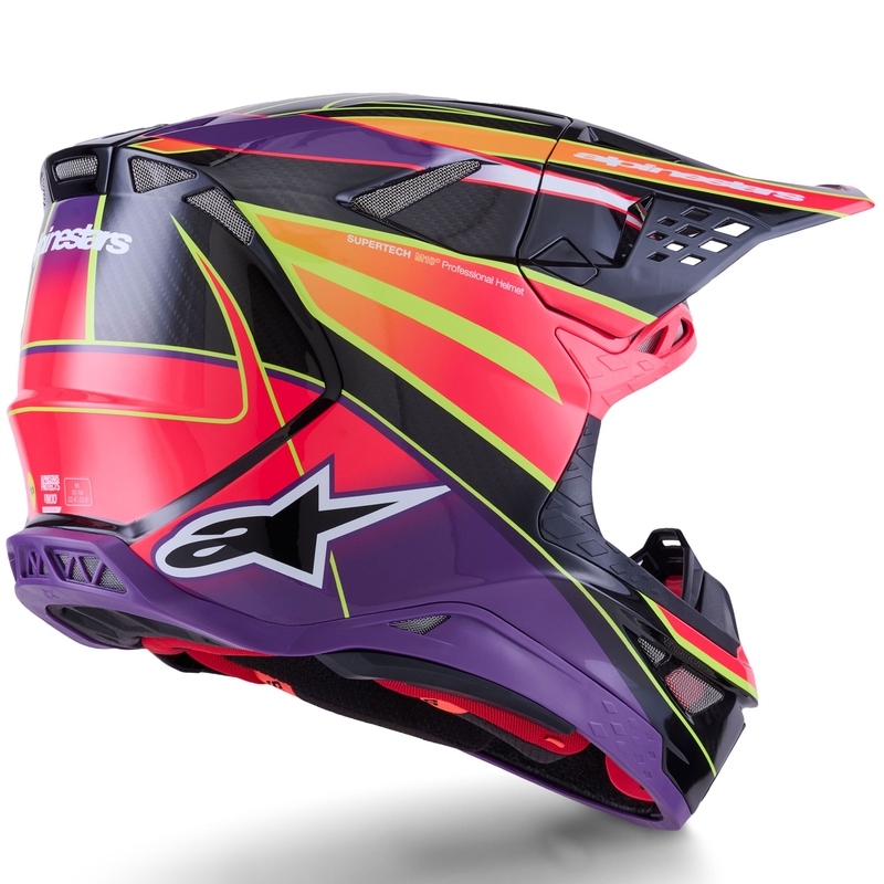 Κράνος Alpinestars Supertech S-M10 Era Motocross Ροζ-Μωβ-Φθορίζον Κίτρινο