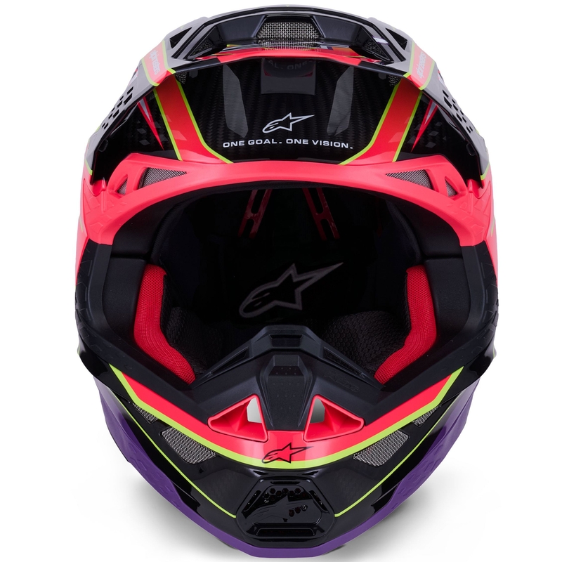 Κράνος Alpinestars Supertech S-M10 Era Motocross Ροζ-Μωβ-Φθορίζον Κίτρινο