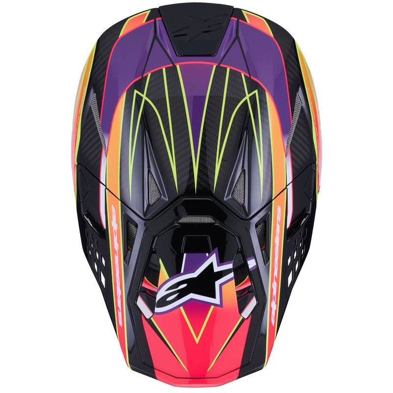 Κράνος Alpinestars Supertech S-M10 Era Motocross Ροζ-Μωβ-Φθορίζον Κίτρινο