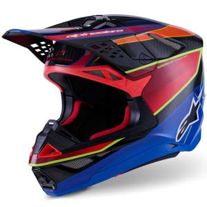 Κράνος motocross Alpinestars Supertech S-M10 Era μπλε-κόκκινο-φλουορ κίτρινο