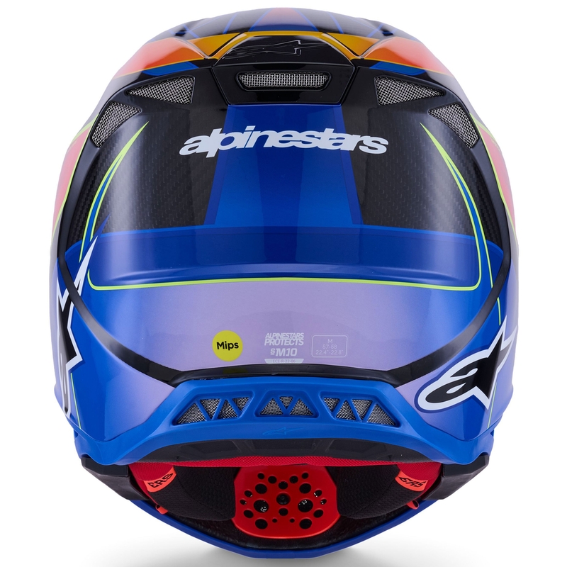 Κράνος motocross Alpinestars Supertech S-M10 Era μπλε-κόκκινο-φλουορ κίτρινο