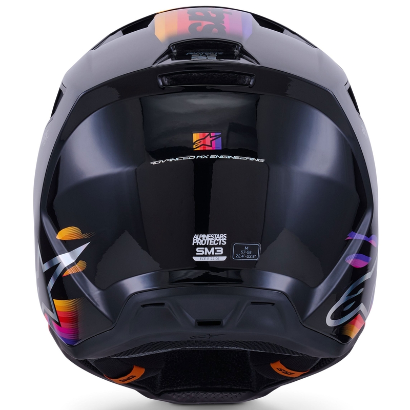 Κράνος motocross Alpinestars S-M3 Force μαύρο-κίτρινο-κόκκινο-λευκό
