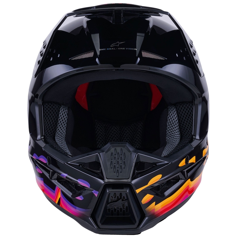 Κράνος motocross Alpinestars S-M3 Force μαύρο-κίτρινο-κόκκινο-λευκό