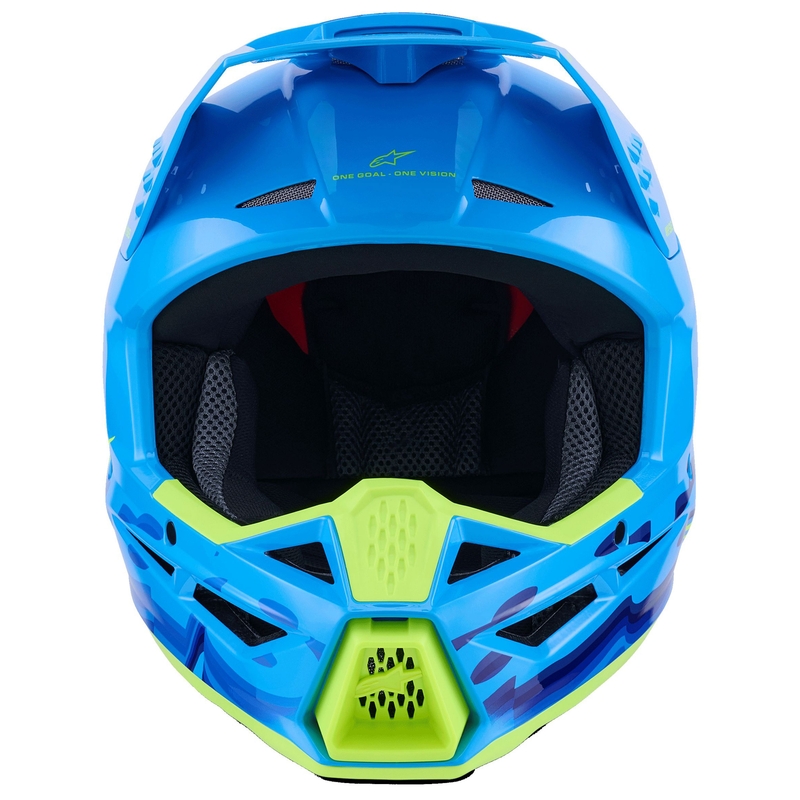 Κράνος motocross Alpinestars S-M3 Force μπλε-φλουορ κίτρινο