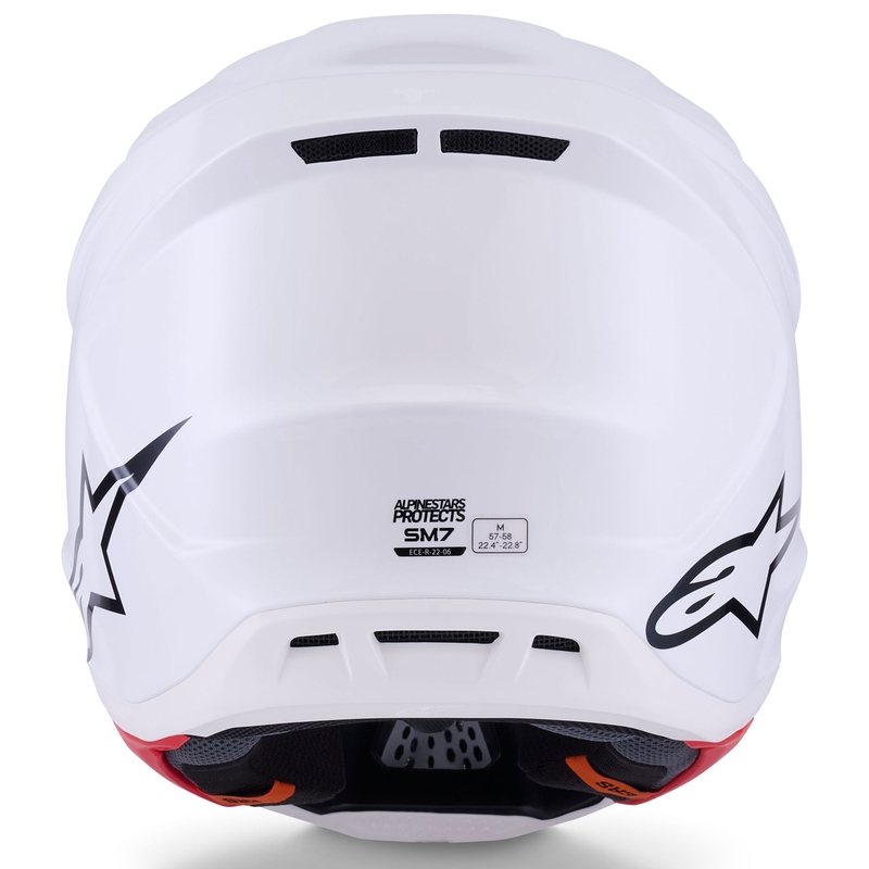 Κράνος Alpinestars SM7 Solid Motocross, λευκό