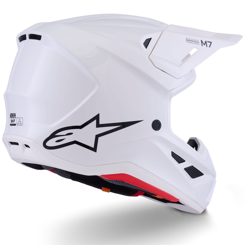 Κράνος Alpinestars SM7 Solid Motocross, λευκό