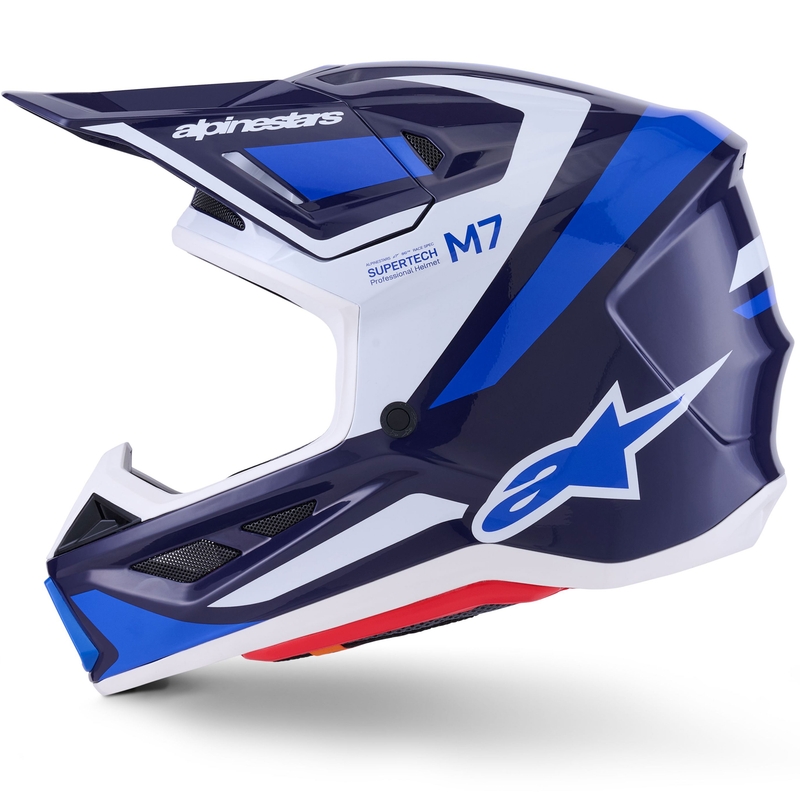 Κράνος motocross Alpinestars SM7 Rise μπλε-λευκό