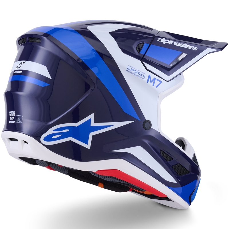 Κράνος motocross Alpinestars SM7 Rise μπλε-λευκό