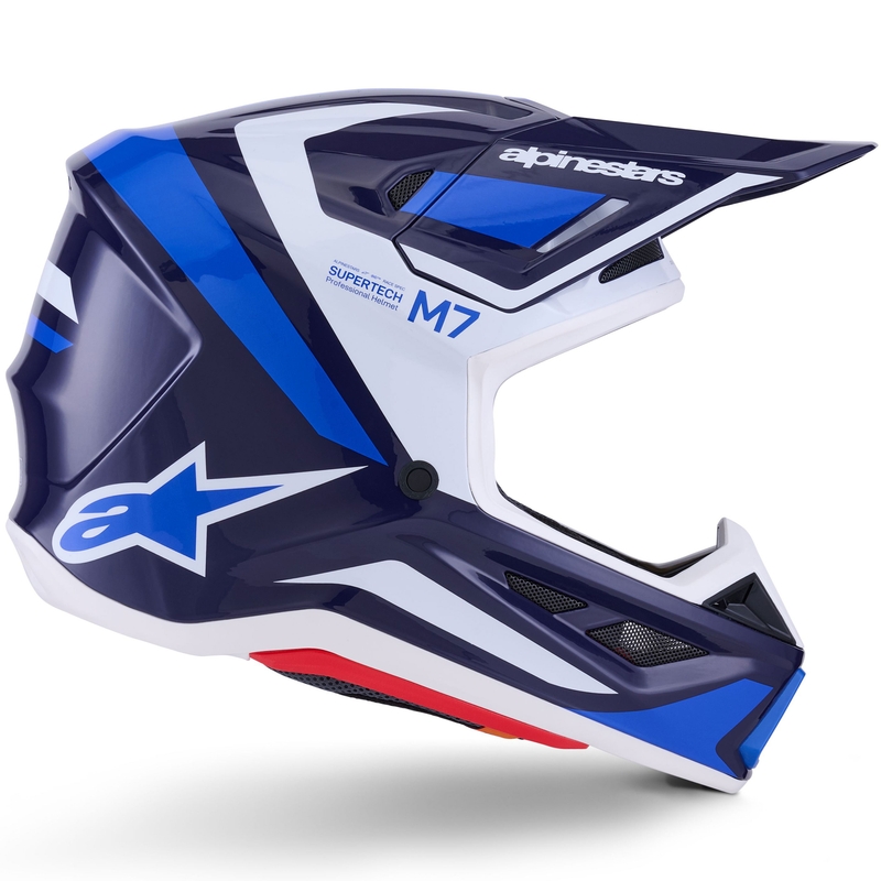 Κράνος motocross Alpinestars SM7 Rise μπλε-λευκό