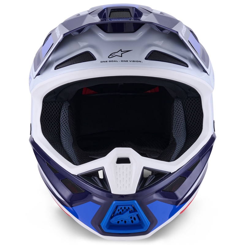Κράνος motocross Alpinestars SM7 Rise μπλε-λευκό