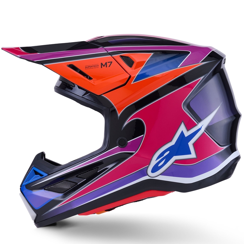Κράνος motocross Alpinestars SM7 Fuse μπλε-μωβ-ροζ