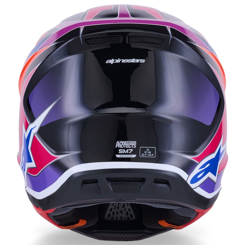 Κράνος motocross Alpinestars SM7 Fuse μπλε-μωβ-ροζ