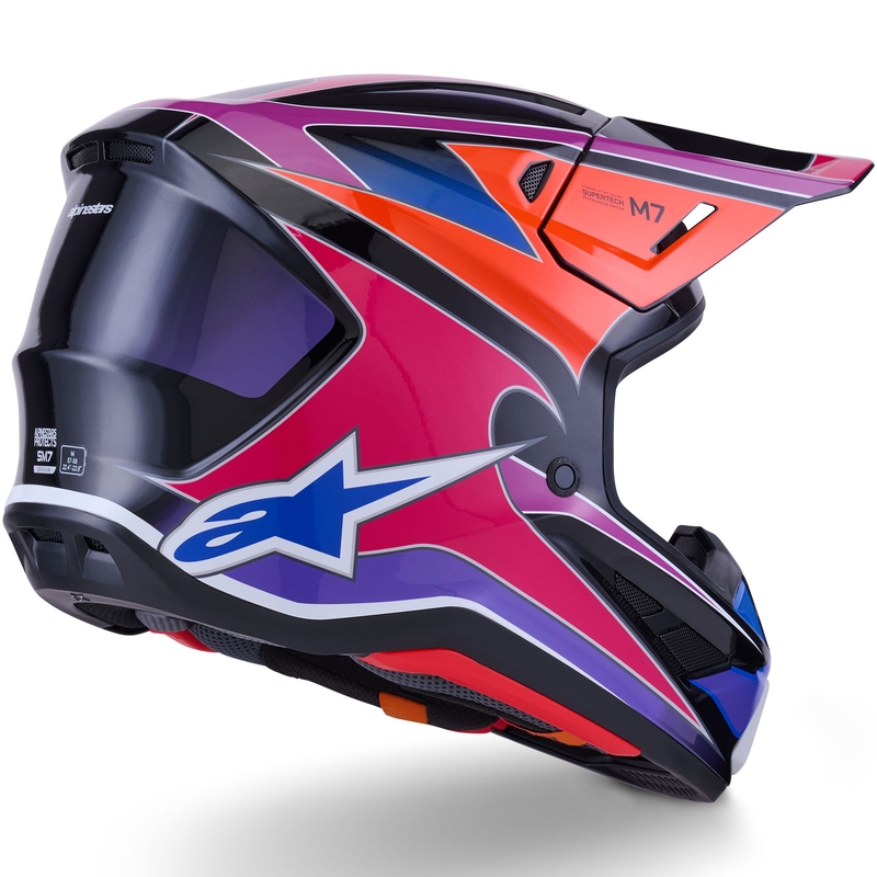 Κράνος motocross Alpinestars SM7 Fuse μπλε-μωβ-ροζ
