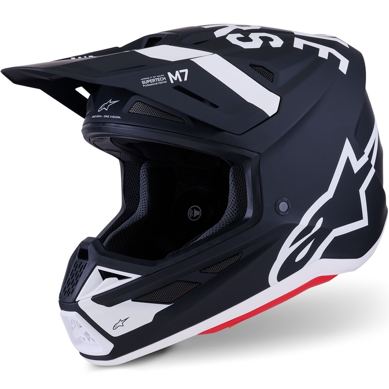 Κράνος motocross Alpinestars SM7 Dasher ματ μαύρο-λευκό