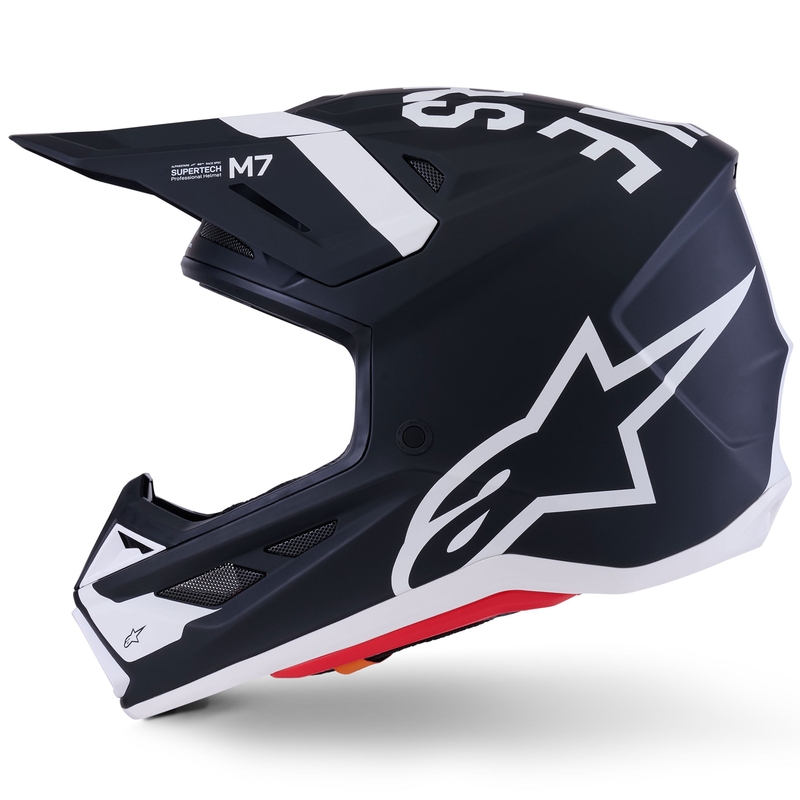 Κράνος motocross Alpinestars SM7 Dasher ματ μαύρο-λευκό