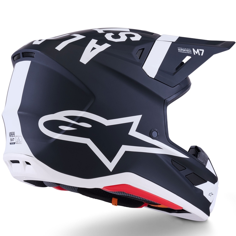 Κράνος motocross Alpinestars SM7 Dasher ματ μαύρο-λευκό