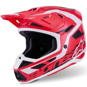 Κράνος motocross Alpinestars SM7 Deed κόκκινο-μαύρο-λευκό