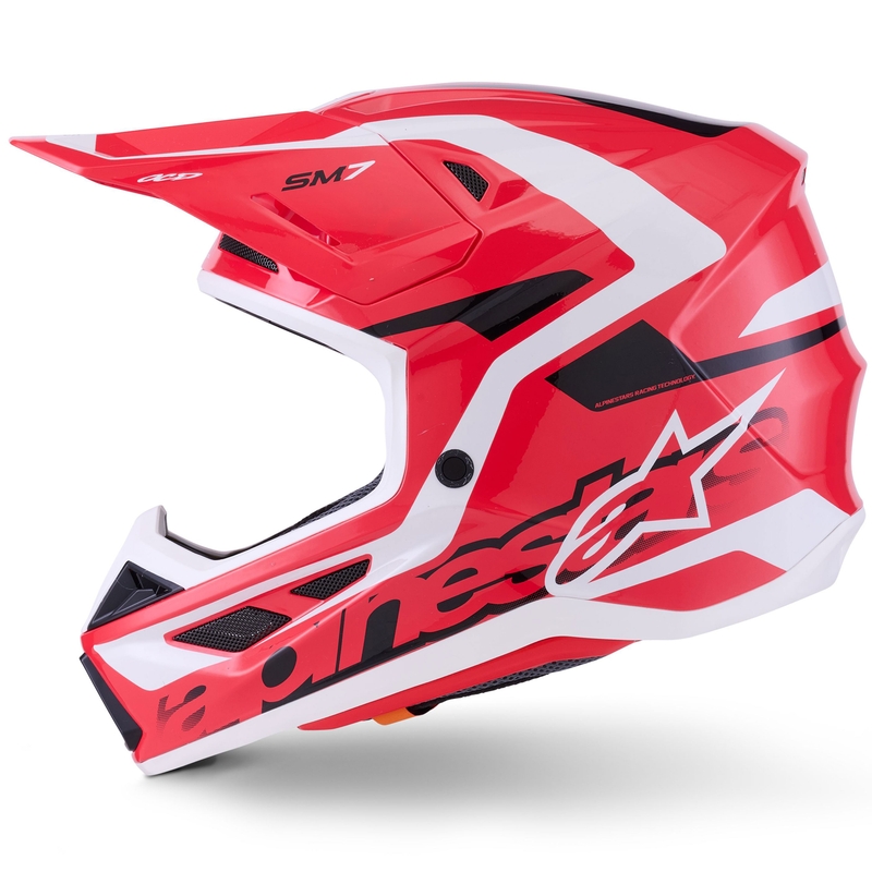 Κράνος motocross Alpinestars SM7 Deed κόκκινο-μαύρο-λευκό