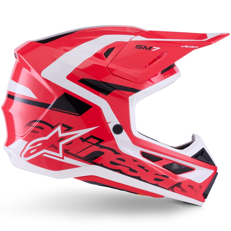 Κράνος motocross Alpinestars SM7 Deed κόκκινο-μαύρο-λευκό
