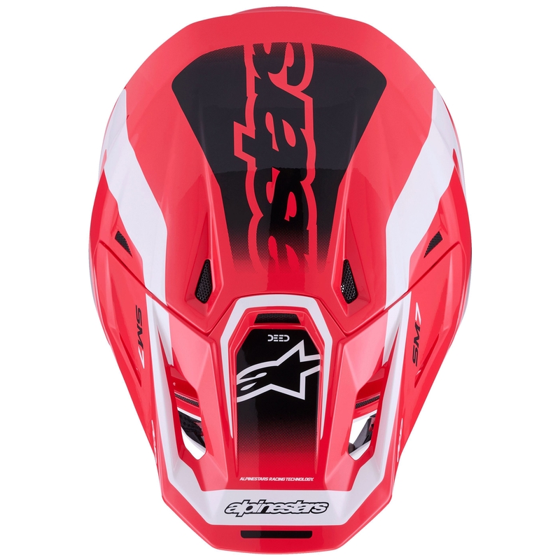 Κράνος motocross Alpinestars SM7 Deed κόκκινο-μαύρο-λευκό