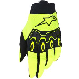 Γάντια motocross Alpinestars Full Bore V2 φθορίζοντα κίτρινα-μαύρα