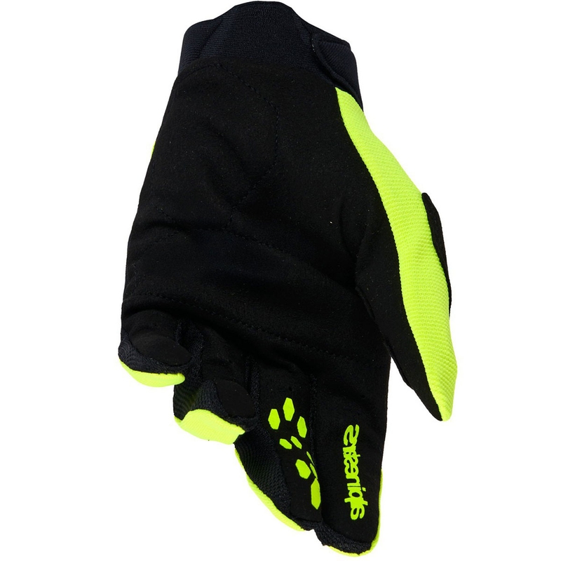 Γάντια motocross Alpinestars Full Bore V2 φθορίζοντα κίτρινα-μαύρα